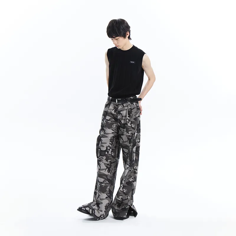 TERRA INCOGNITA Loose Fit Casual Pants Unisex Camouflage-4