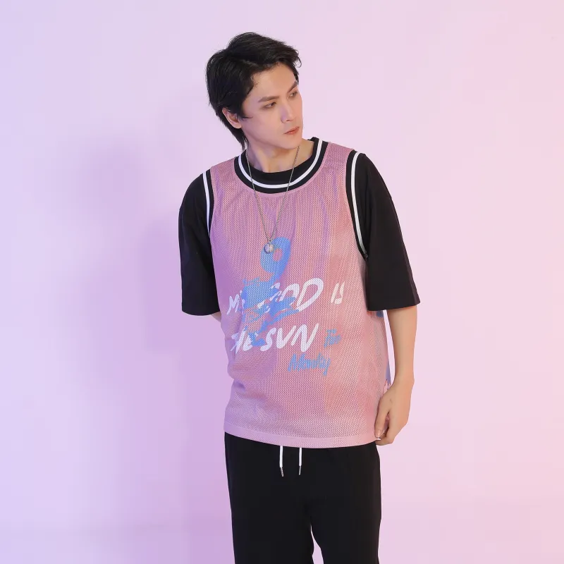 FireMonkey Basketball Jerseys Unisex Pink-2