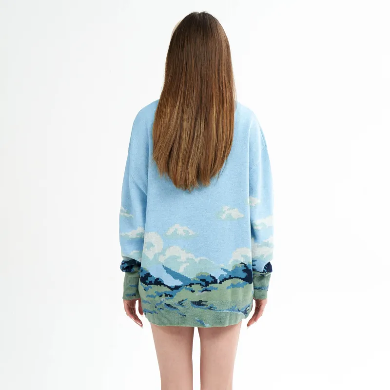 Valeria Obbaco Sweaters Women's Sky Blue-2