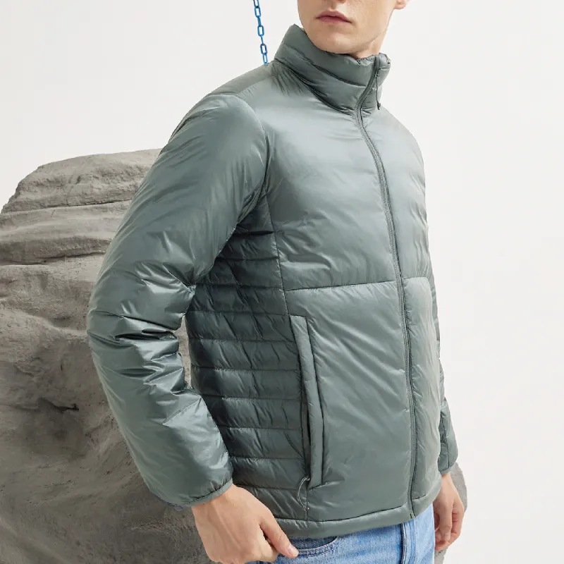 CAT FW22 Solid Color Stand Collar Fitted Cropped Down Jacket Unisex-8