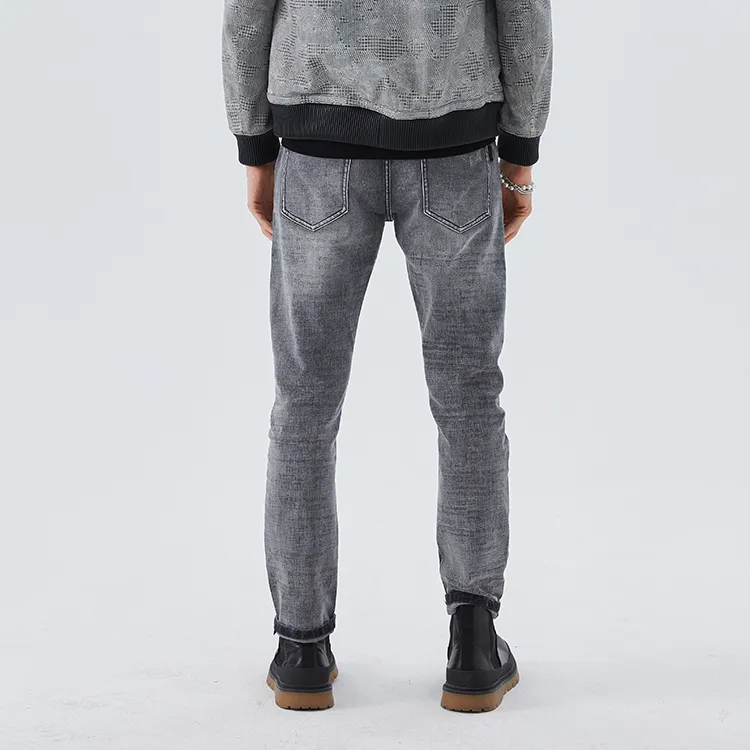 DAVID NAMAN FW22 Straight Jeans Men's Gray-6