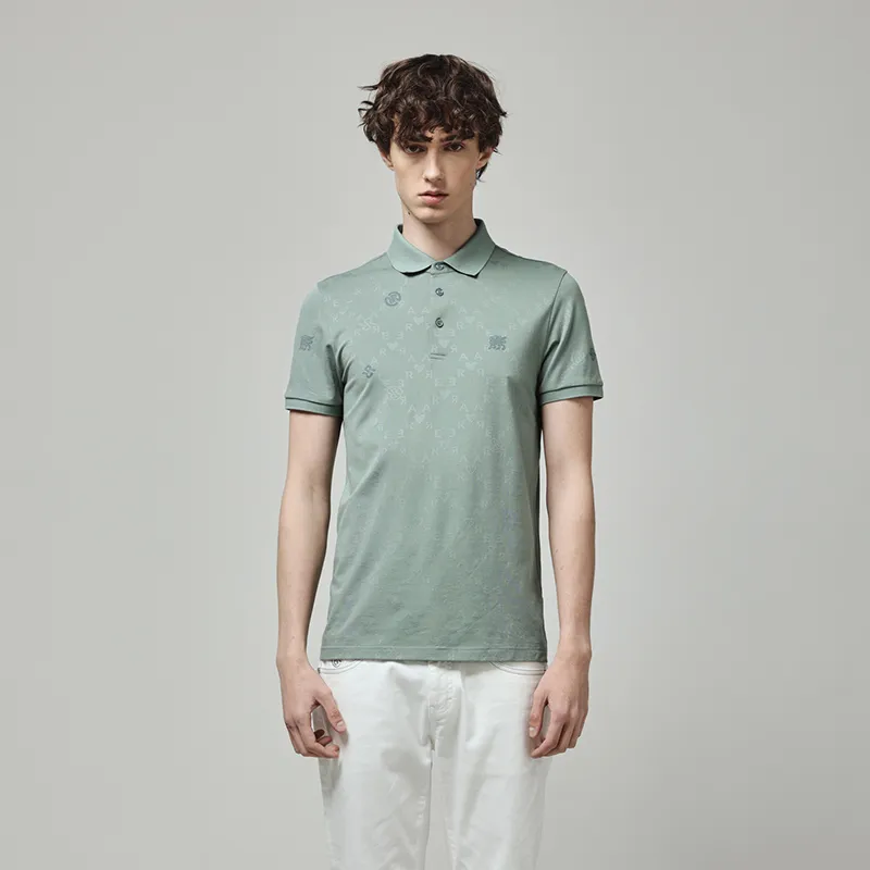 RARE Polo Shirts Men Green-3