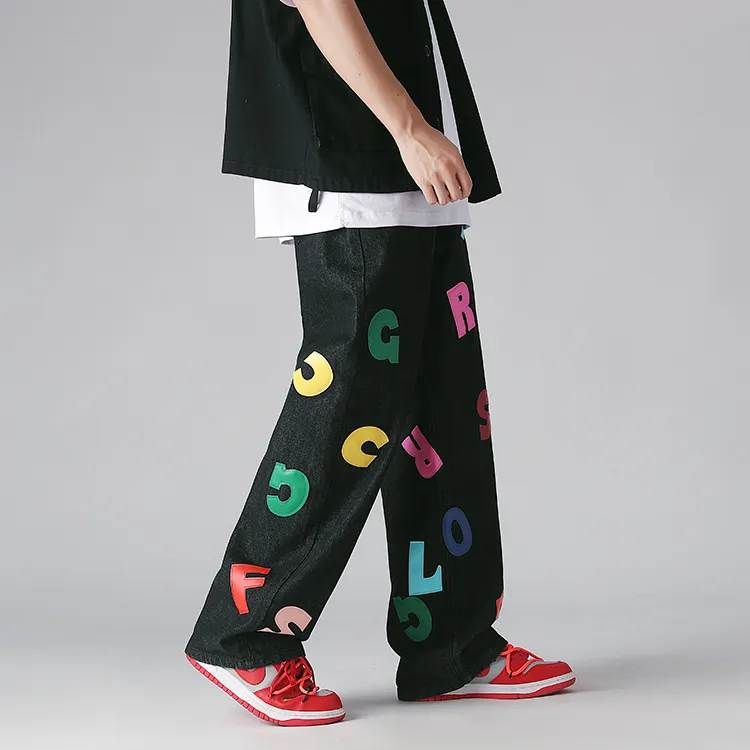 GOLFCROSS Straight Thickened Jeans Unisex-3