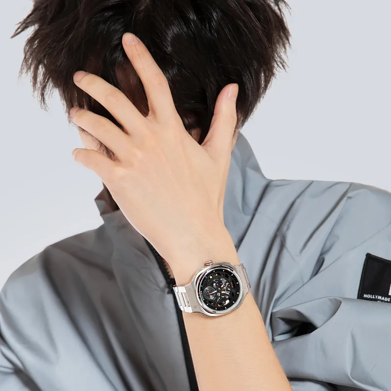 POSCER PTIME Collection Automatic Mechanical Movement Watch Unisex Black Dial 6220M.WWB-3