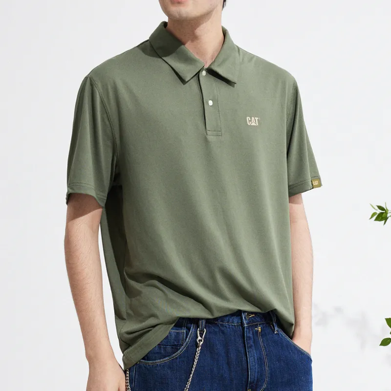 CAT SS22 Polo Collar Fitted Straight Short Sleeved Polo Shirt Unisex-3