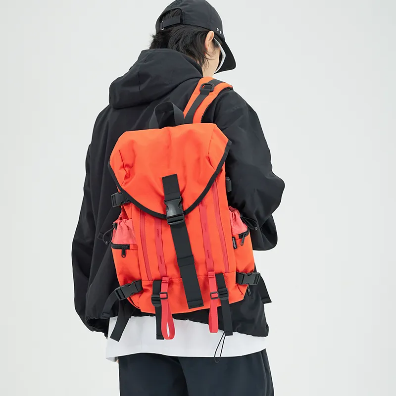 MYEDITION 18 27L Backpack Outdoor Bag Fabric Orange Red Unisex-7