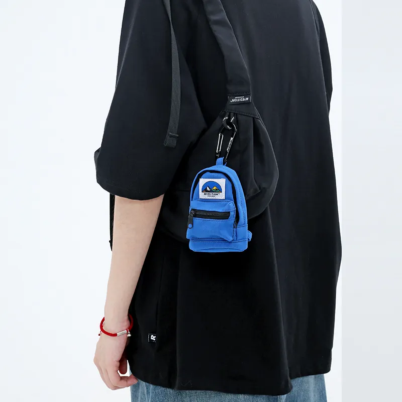 MYEDITION Shoulder Bag, Cell Phone Pouch, Crossbody Bag Nylon Polyester Black/Gray Unisex-9