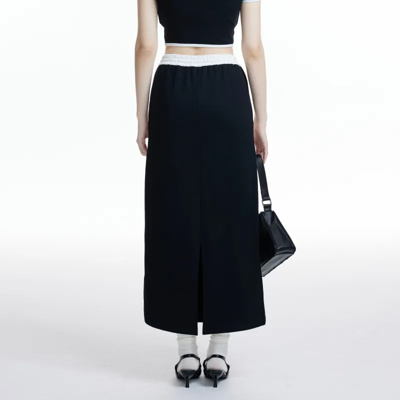 LIUREGALI Casual Long Skirts Women's Black-5