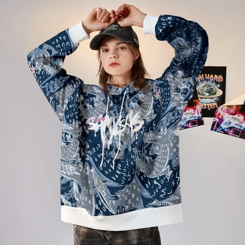 SANSYAS Sweatshirts Unisex Blue-4