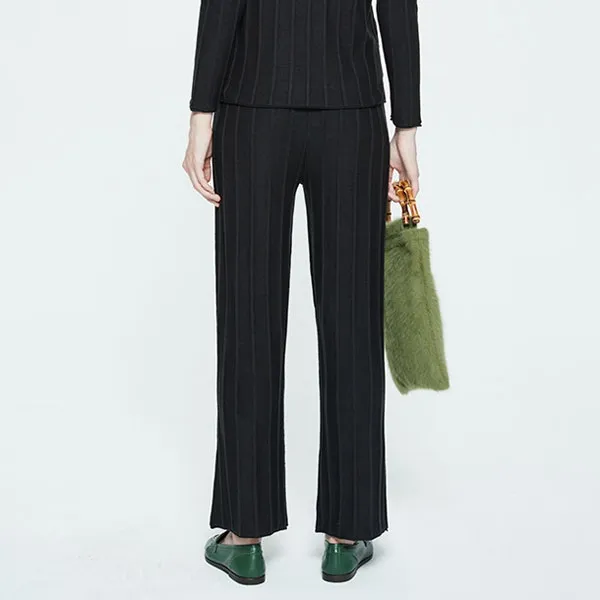 DKNY FW22 Straight Pants Women's Black-4