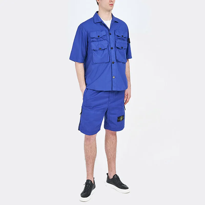 STONE ISLAND Shirts Men Blue Purple-3