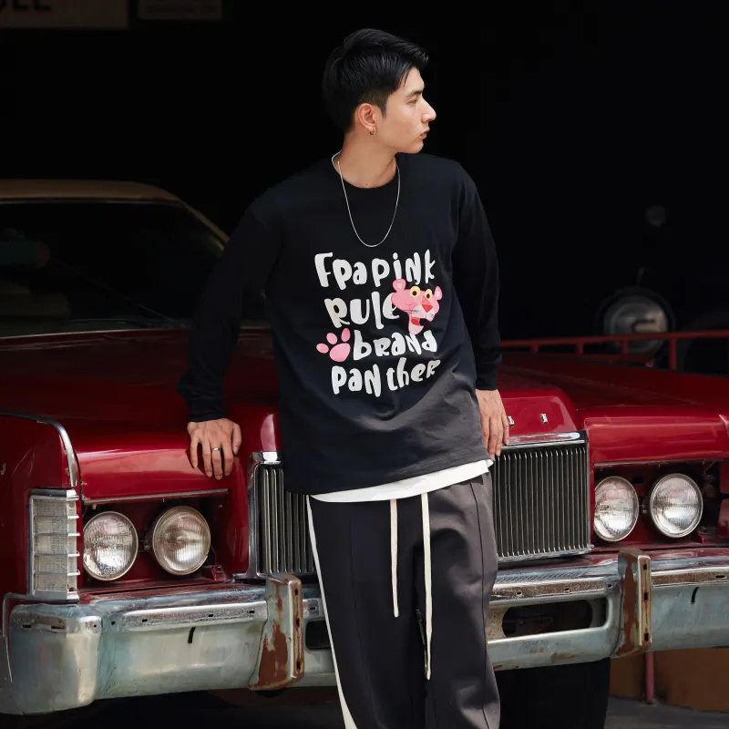 FPA AIXINFENHONGBAO Long-Sleeved T-Shirt Unisex Black-2