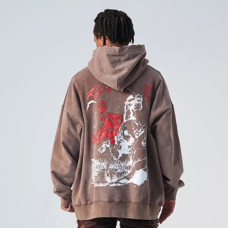 R69 Hooded Loose Fit Sweatshirt Unisex-5