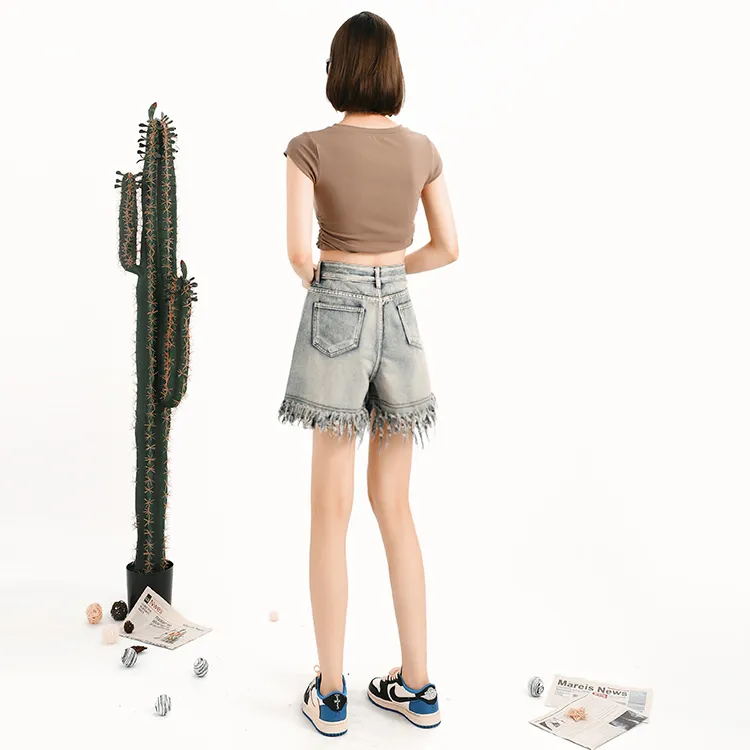 MINCOCROSEPEPPAR Denim Shorts Women's Vintage Blue-2