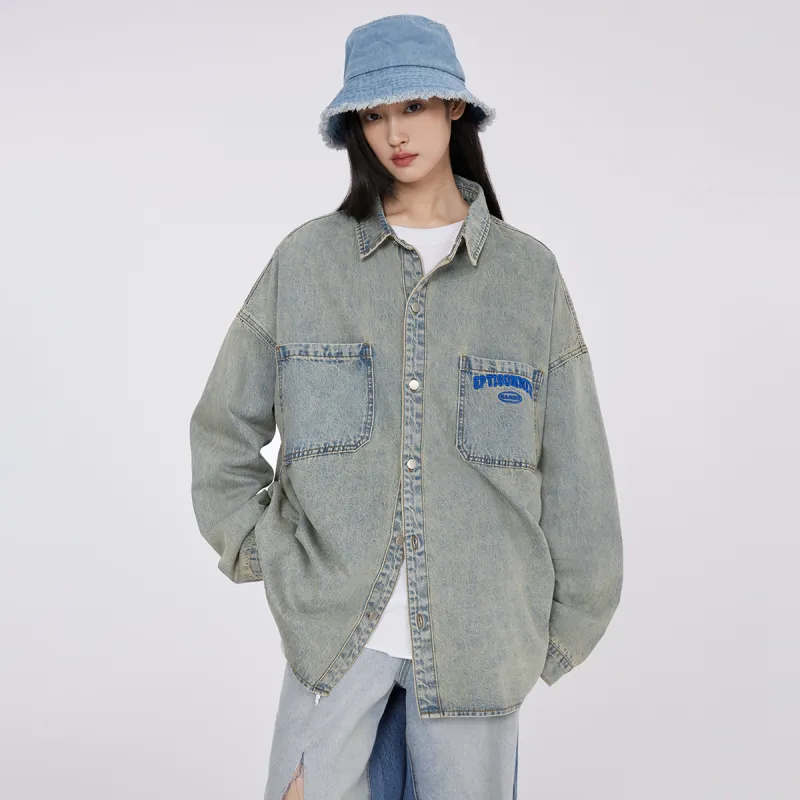 EPTISON Shirts Unisex Denim Gray Blue-2