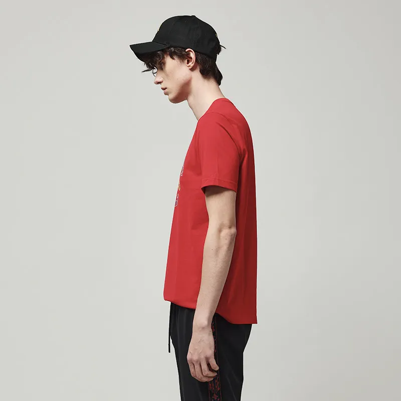 RARE Short Sleeved T Shirts Men's Red-6