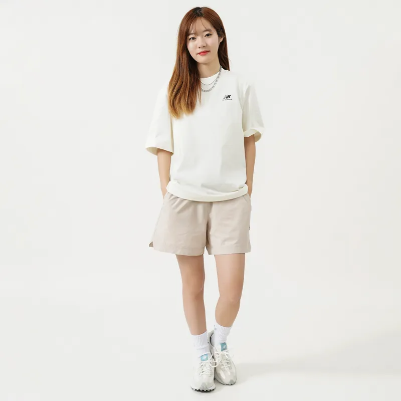 New Balance Drop Shoulder Sleeve T Shirt Unisex White-10