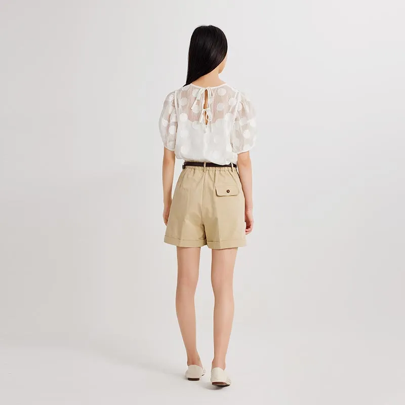 SUPIN Casual Shorts Women's Khaki-3