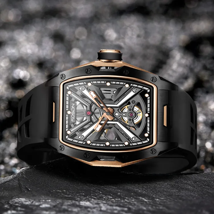 ROSDN Climber's Phantom Collection Automatic Mechanical Movement Watch Men's Watches Black Dial G2710-6