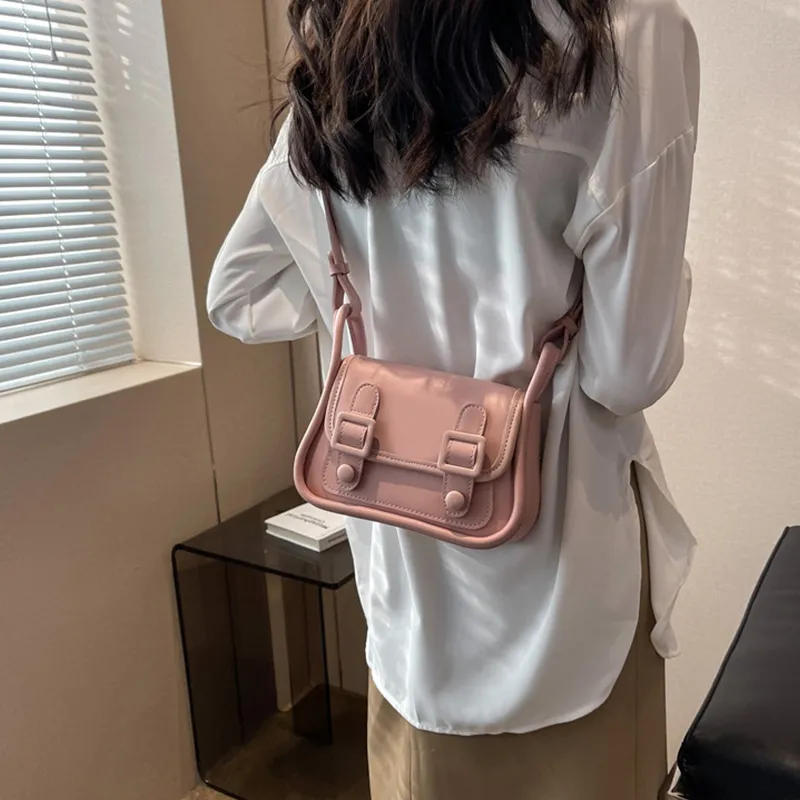 JANE KLAIN PU Shoulder Bag, Crossbody Bag Small Size Women's Pink/Black/Khaki-5