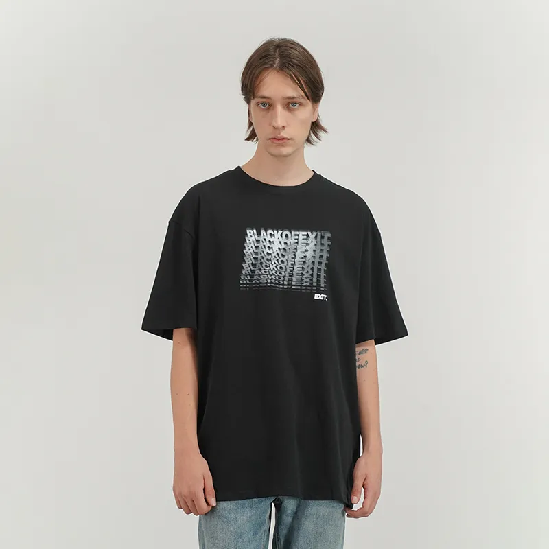 BLACK OF EXIT Short Sleeved T Shirts Men's-2