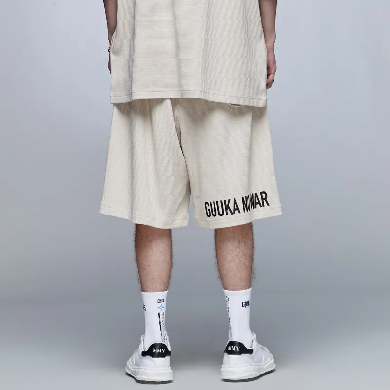 Guuka Casual Shorts Men Light Apricot-7