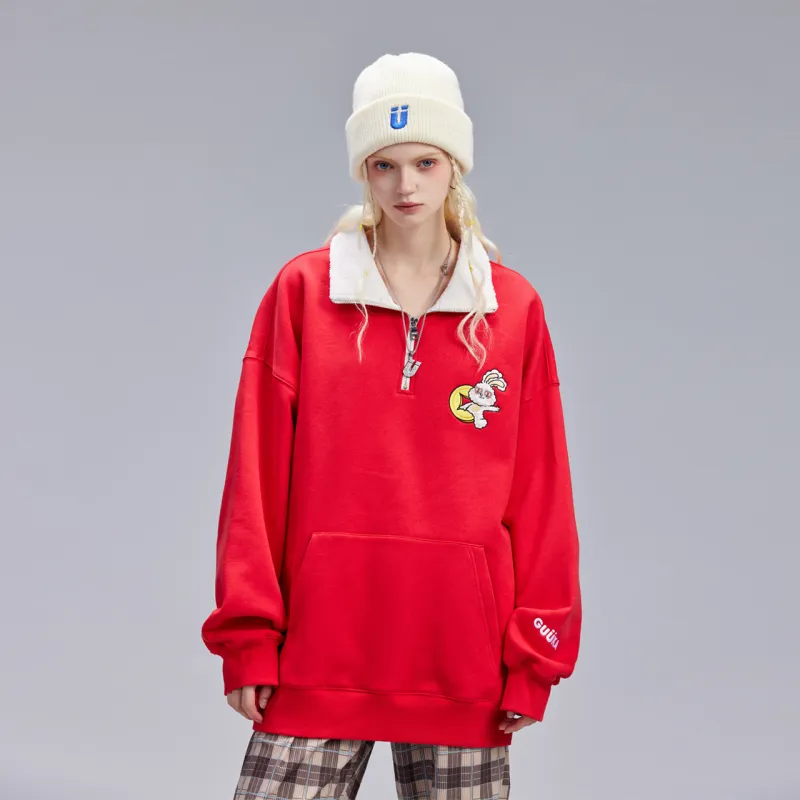 Guuka Sweatshirts Unisex Red-5