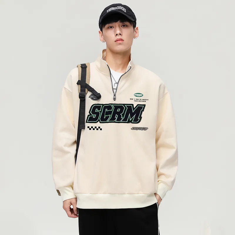 SCRM Half Turtleneck Loose Fit Sweatshirt Unisex-10
