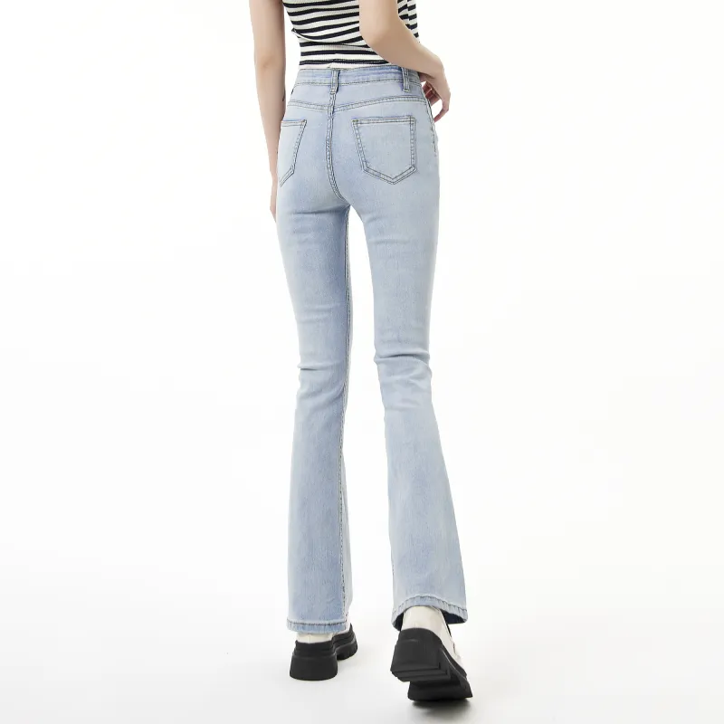 QYPRF Jeans Women's Light Blue-2