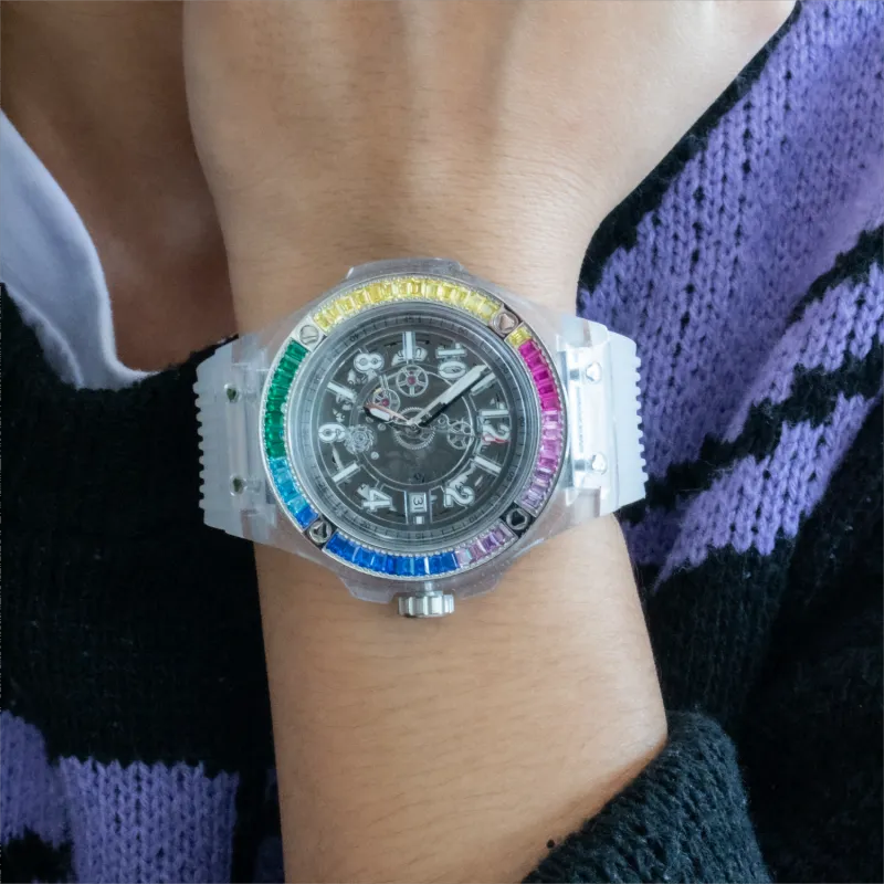 HANBORO Automatic Mechanical Movement Watch Unisex Mother-of-Pearl Color Watch Dial HBR982-CB-8