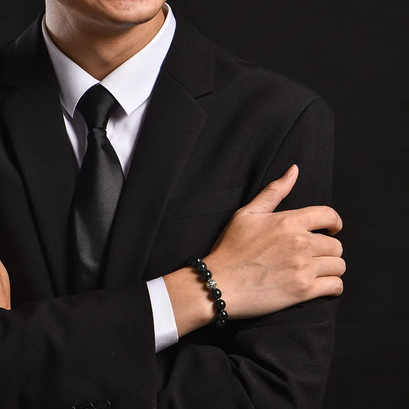 IDEAGEMER Obsidian Bracelets Men's-7