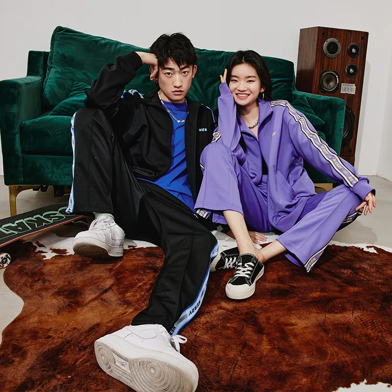 Nerdy Knitted Sweatpants Unisex Purple-5