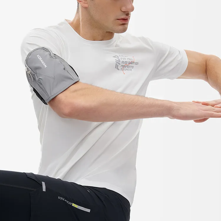FILA Athletics T Shirts Men Zinc Barium White-4