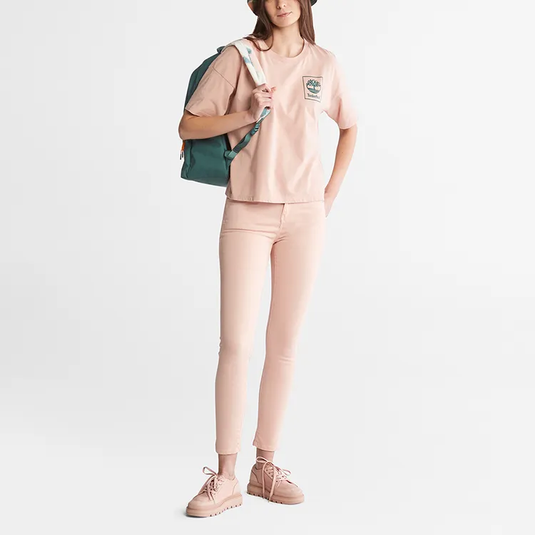 Timberland T Shirts Women's Light Pink-2