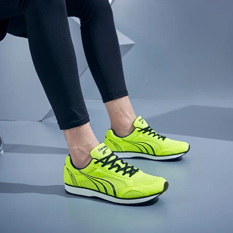 DO WIN Cushioned Slip Resistant Breathable Low Top Running Shoes Unisex Neon Green-7
