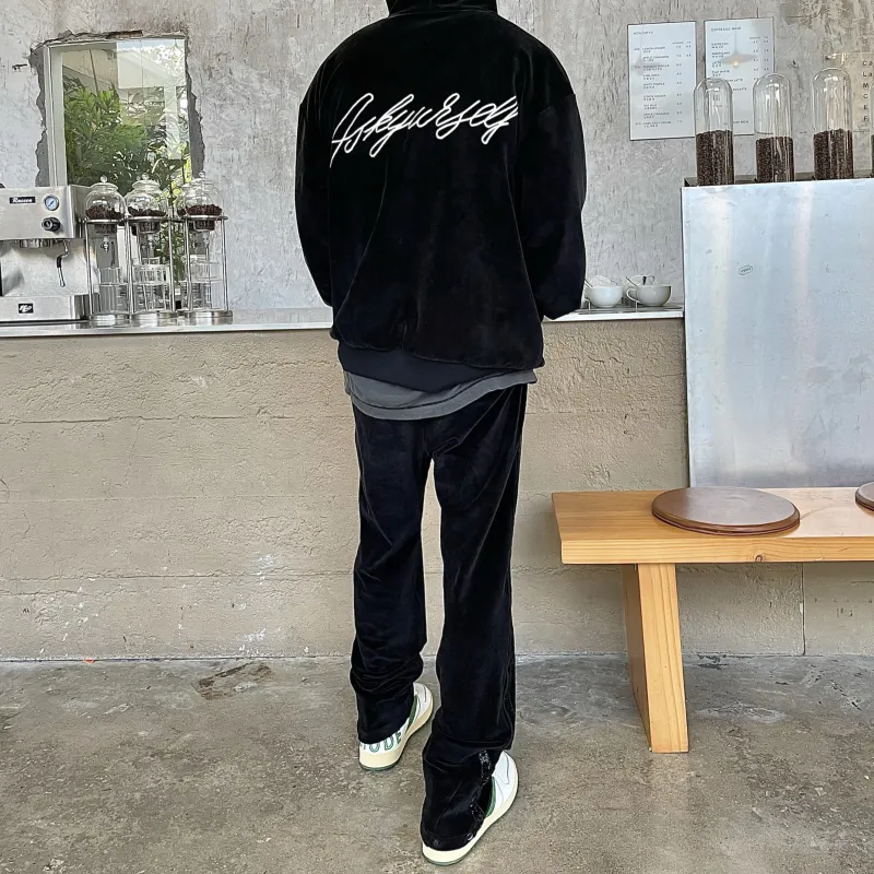 Askyurself Casual Pants Unisex Black-6