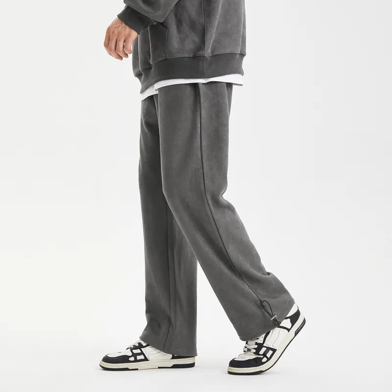 GUKUUL Straight Casual Pants Unisex Dark Gray-5
