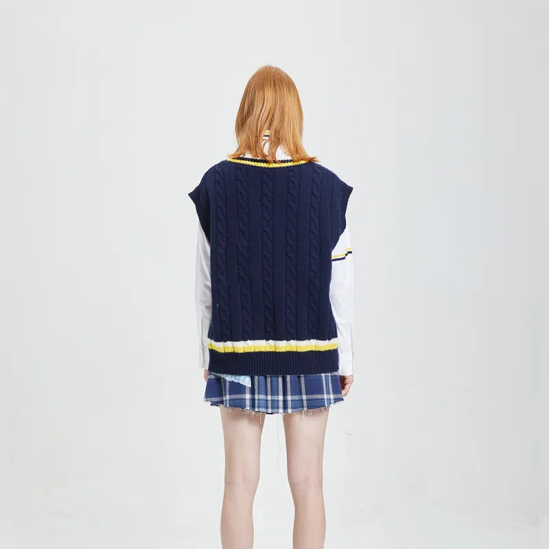 Charlie Luciano Vest Unisex Navy Blue-3