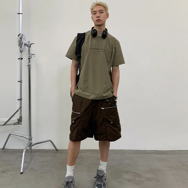 ROARINGWILD ARCH Cargo Shorts Unisex Brown-2
