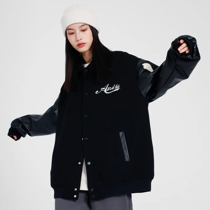 ALL NIGHT DAYS Baseball Jacket Fall Unisex-4