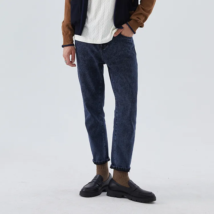 DAVID NAMAN Straight Jeans Men's Navy Blue-5