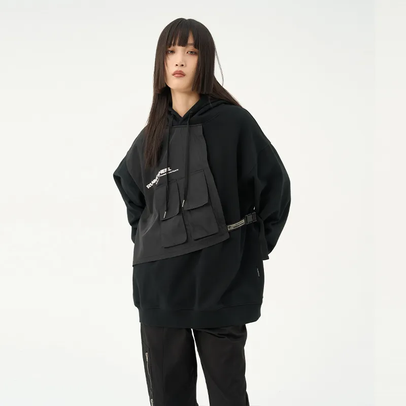 RUNNINWHEEL Hooded Loose Fit Regular Sweatshirt Unisex-4