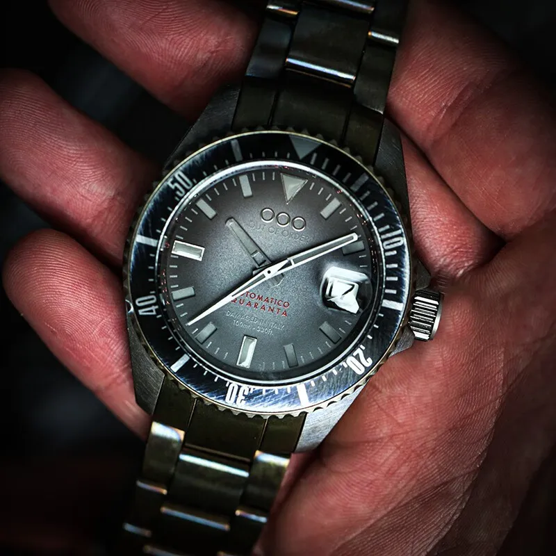 OUT OF ORDER Wrist Watch Automatic Mechanical Movement Stainless Steel Strap Black Dial Unisex OOO.001 21.NE-2