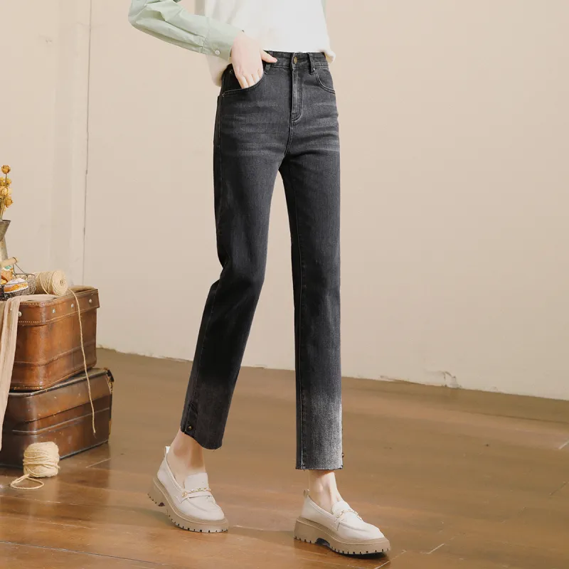 MITUAN Jeans Women's Black Gray-2