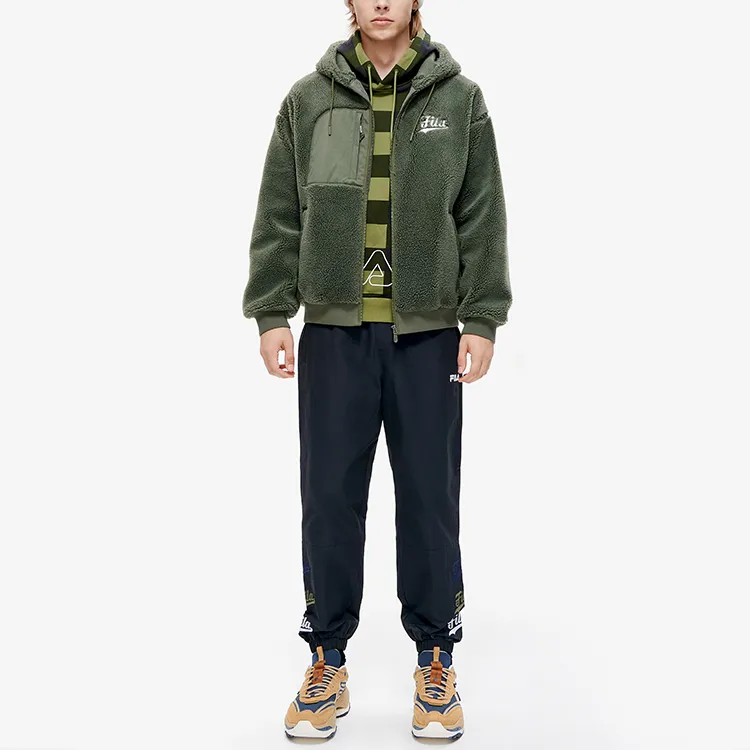 FILA FUSION BASEBALL Series Velvet Jackets Men Tale Jasper-2