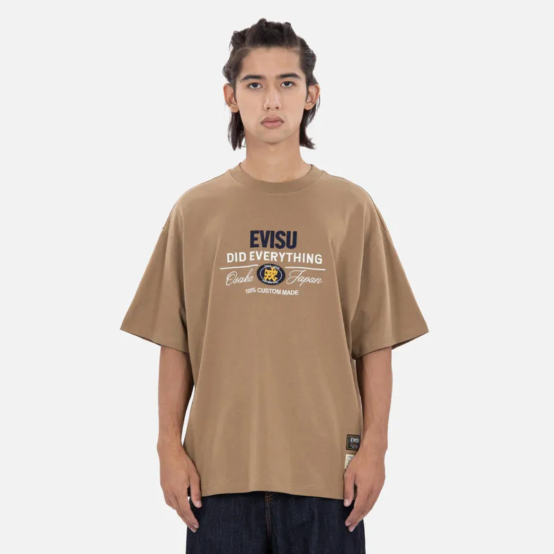 EVISU Drop Shoulder Sleeve T Shirt Men's Ginger-2