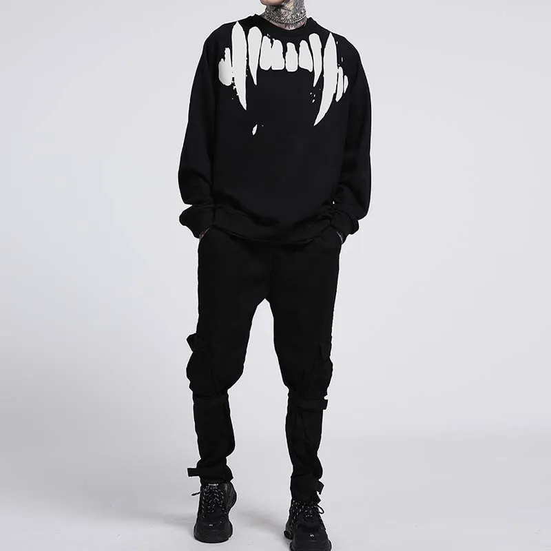 MIRACLE KILL Pullover Loose Fit Regular Sweatshirt Unisex Black-6