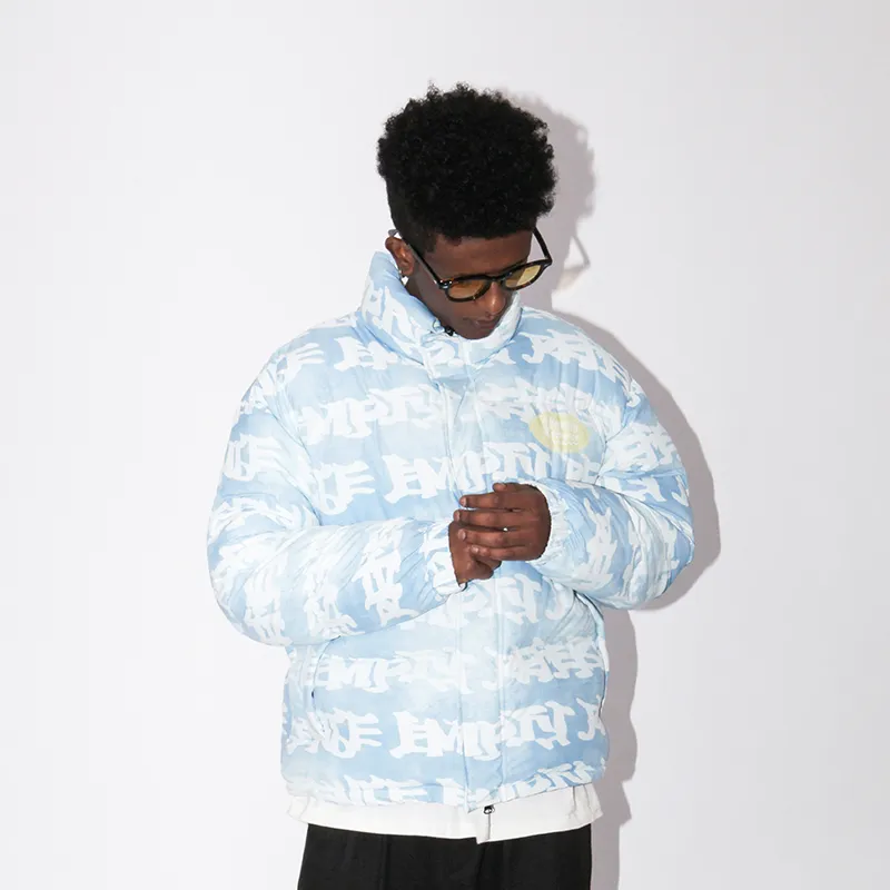 EMPTY REFERENCE Puffer Jackets Unisex Light Denim-2