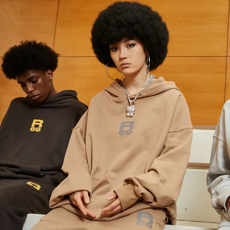 R69 Fall And Winter Hooded Loose Fit Sweatshirt Unisex-11