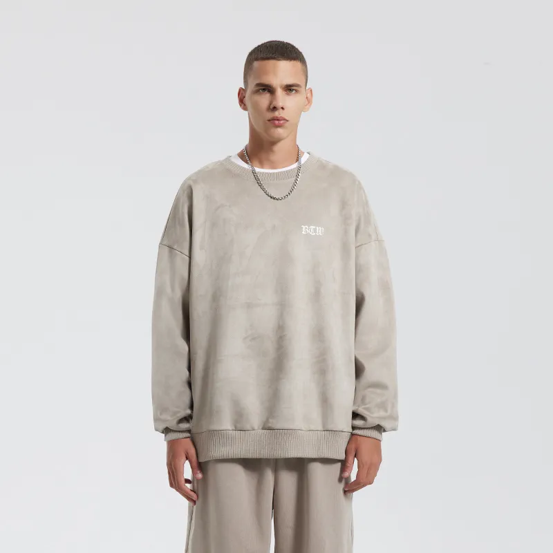 BTW Crew Neck Loose Fit Sweatshirt Unisex-8